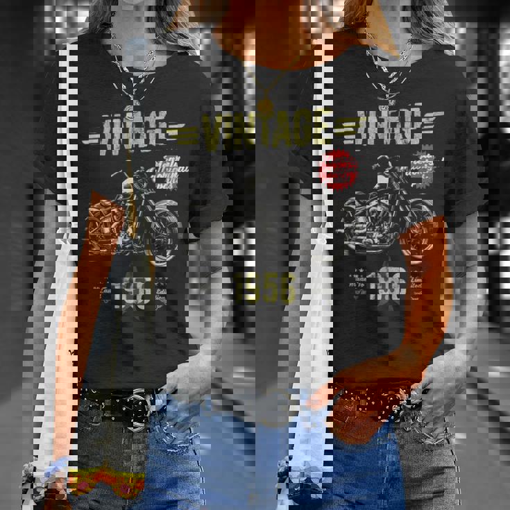ヴィンテージ クラシック 誕生 1956 70歳の誕生日 レトロ バイク Tシャツ 彼女への贈り物