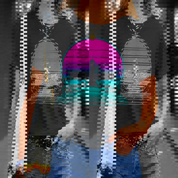 ヴィンテージ レトロ サンセット アヌンナキ Tシャツ 彼女への贈り物