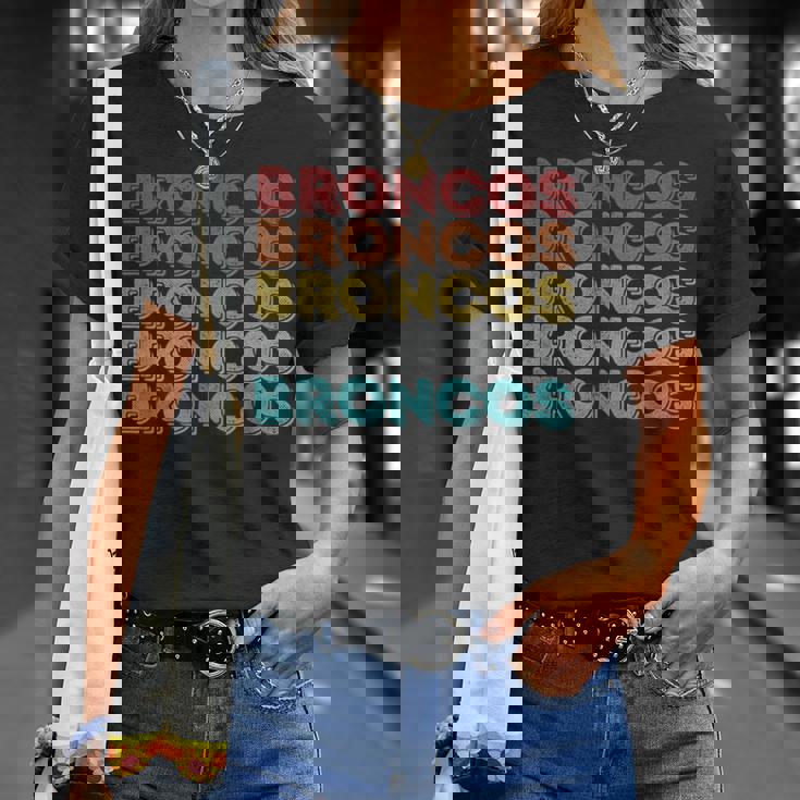 ヴィンテージ レトロ ブロンコス Tシャツ 彼女への贈り物