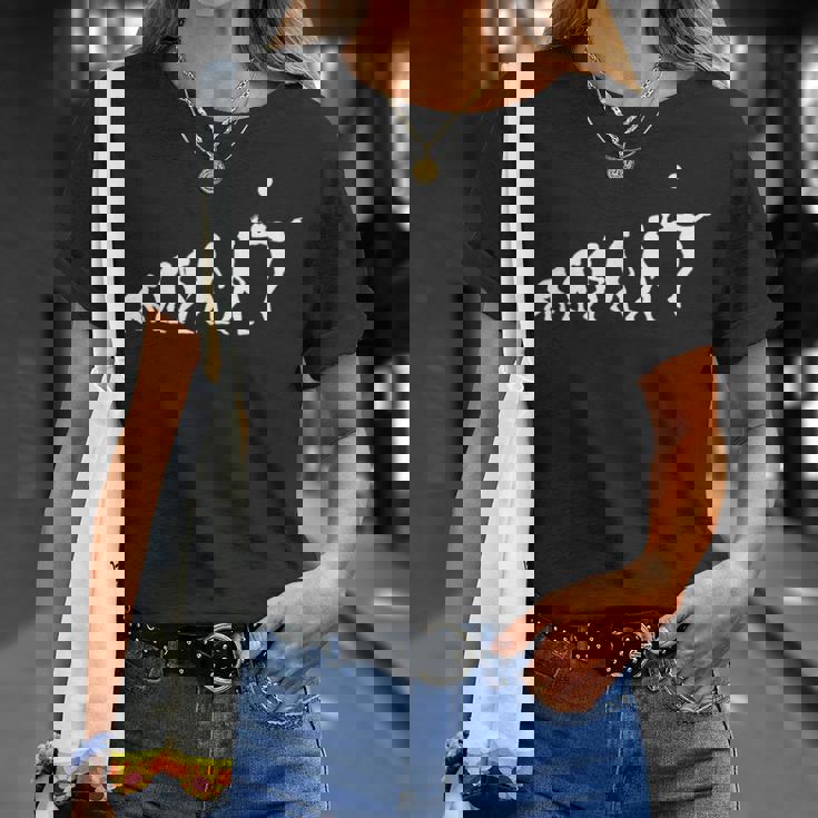 人類の進化 バレーボール バレーボール好き 趣味 おもしろ バレーボール部 ビーチバレー バレー好き Tシャツ 彼女への贈り物