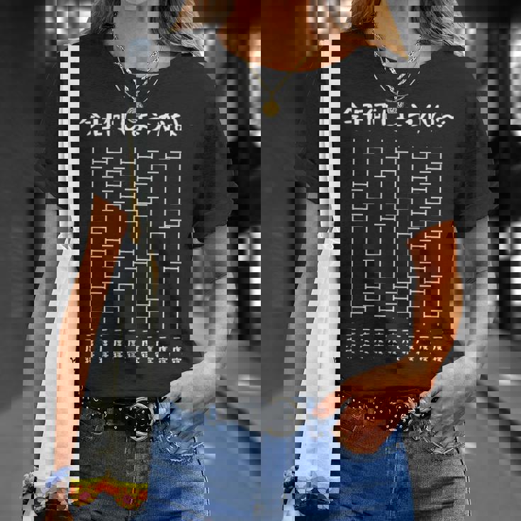 今日何しようかなー あみだくじの面白ネタ 二度寝 あみだくじ ギャグ ジョーク お布団好き おもしろ 長袖tシャツ Tシャツ 彼女への贈り物