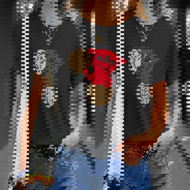 千葉県ご当地キャラと落花生 長袖tシャツ Tシャツ 彼女への贈り物