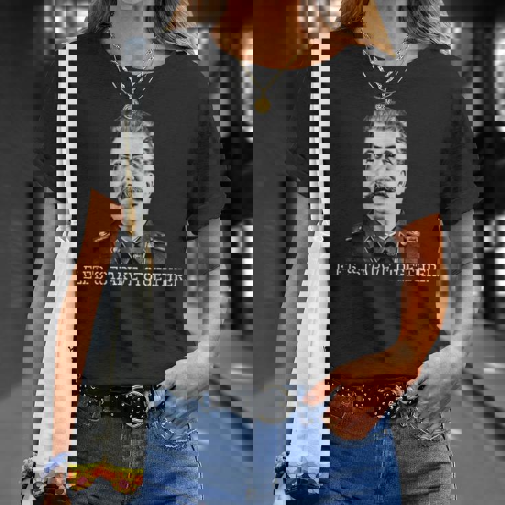 反社会主義と共産主義者 スターリン Tシャツ 彼女への贈り物