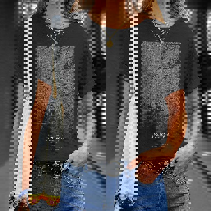 名古屋ジャパン おもしろ街のコーディネイト スカイライン 街地図 Tシャツ 彼女への贈り物