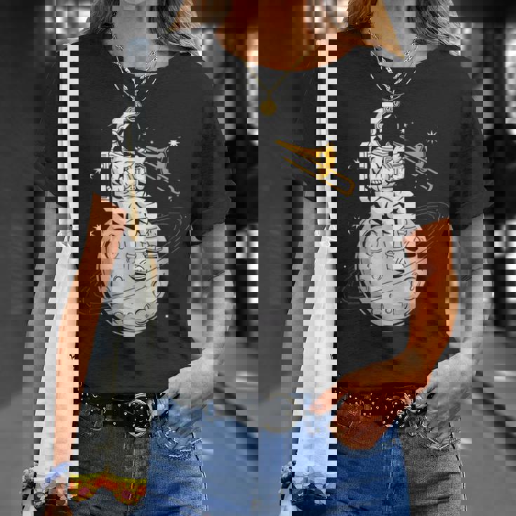 宇宙飛行士 演奏 トロンボーン 楽器 プレーヤー トロンボニス Tシャツ 彼女への贈り物