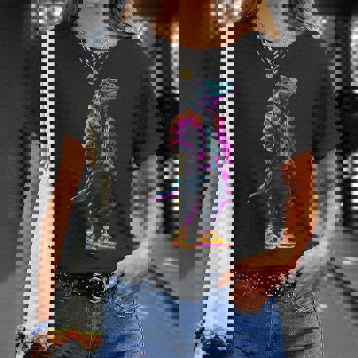 恐竜 漫画 かわいい かわいい かっこいい モチーフ 男性 女性 T-Rex Tシャツ 彼女への贈り物