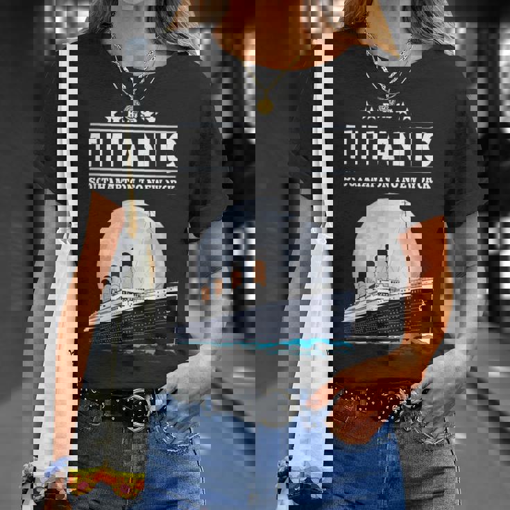 息子のための1912年のヴィンテージタイタニック航海船クルーズギフト Tシャツ 彼女への贈り物