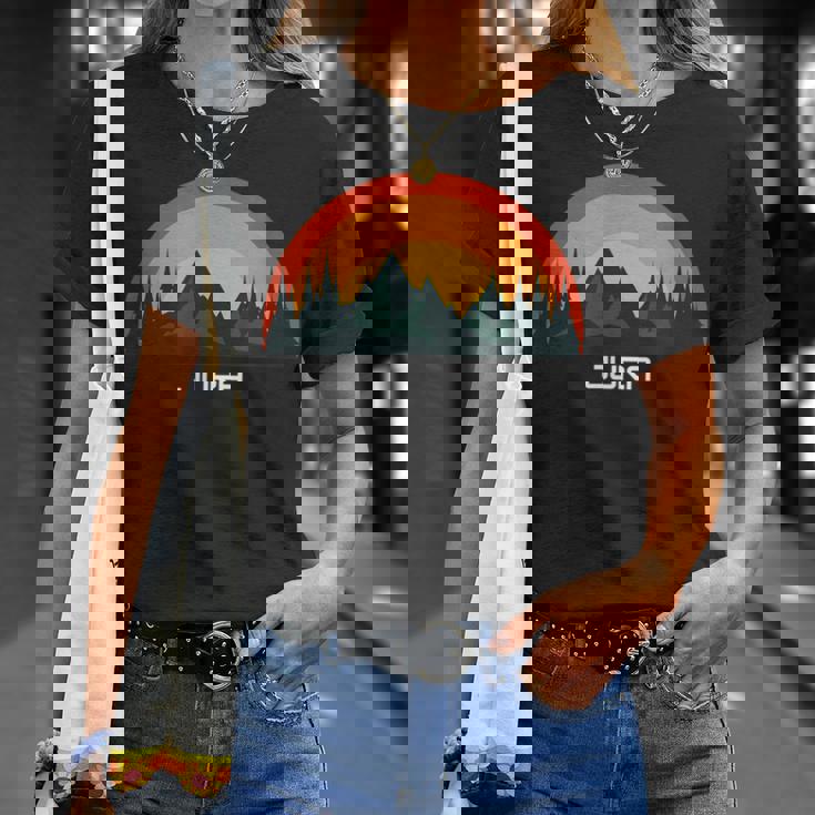 日没のジュラ山脈とハイマートカントン Tシャツ 彼女への贈り物
