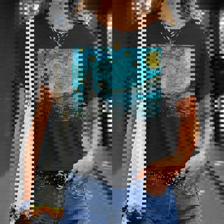 星月夜 ゴッホ 長袖tシャツ Tシャツ 彼女への贈り物