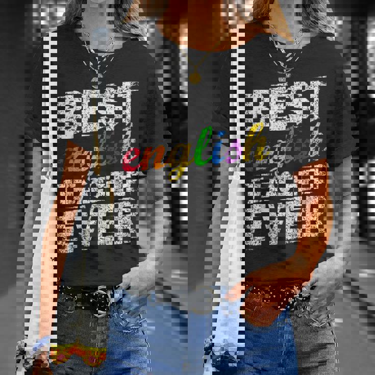 最高の英語教師 文法 クラス 男性 女性 教員 英語教師 Tシャツ 彼女への贈り物