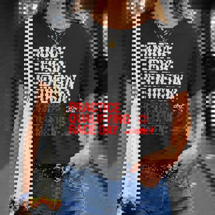 月曜 火曜 水曜 木曜 練習 予選 レース Tシャツ 彼女への贈り物