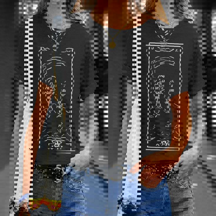 死のタロットカード 死神 Tシャツ 彼女への贈り物
