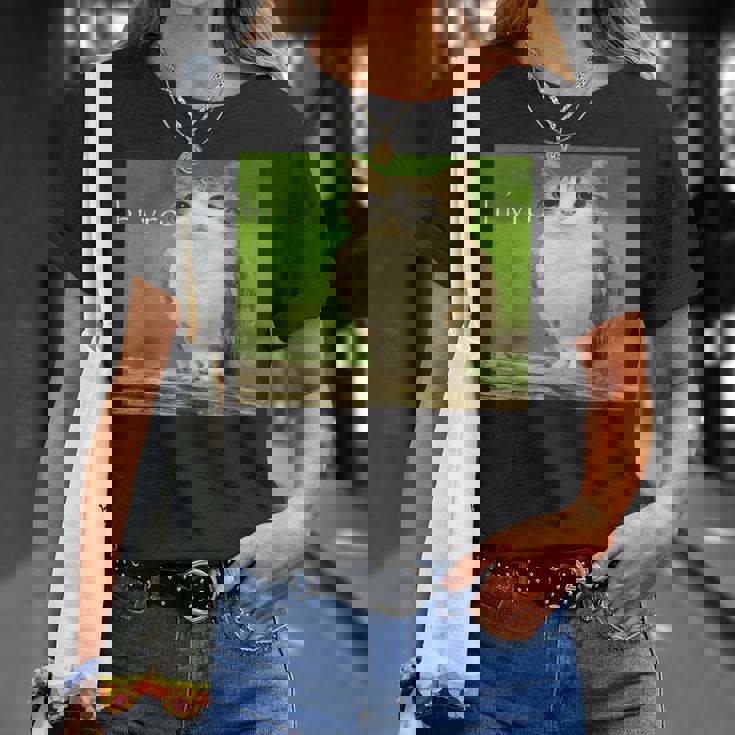 猫 フクロウ 面白い 呪われた Hello Bro Brainrot Meowl Hiro Meme Tシャツ 彼女への贈り物