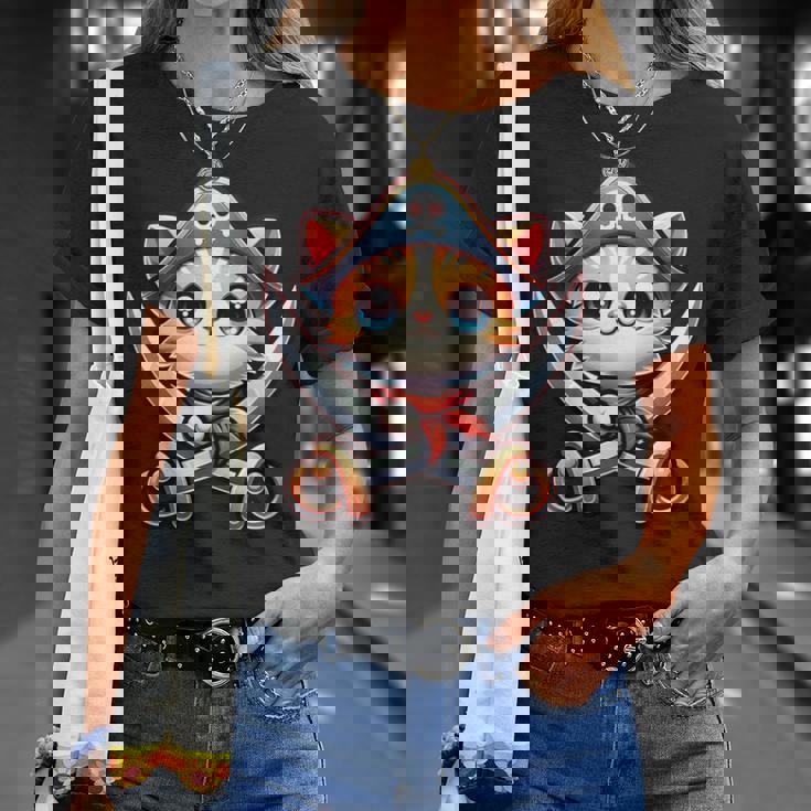 猫 海賊 キャプテントーク 海賊の日 幼児 女の子 男の子 Tシャツ 彼女への贈り物