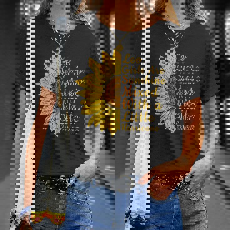 獅子座 ひまわり 花 恋人 7月8月誕生日 Tシャツ 彼女への贈り物