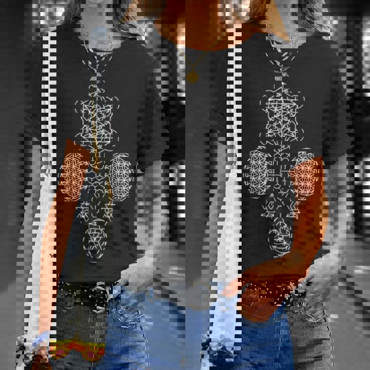 神聖幾何学のグループ Tシャツ 彼女への贈り物