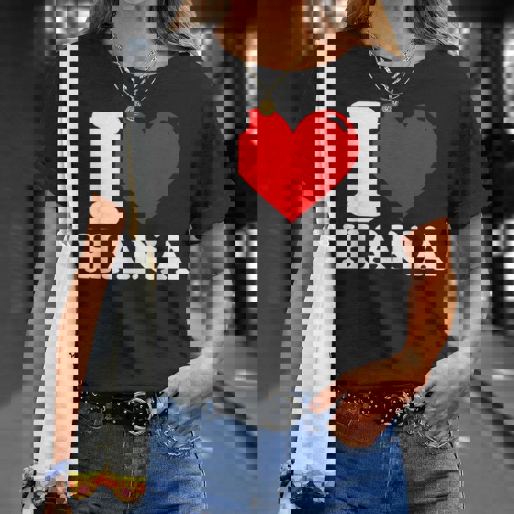 私はハナという名前が大好きです Tシャツ 彼女への贈り物