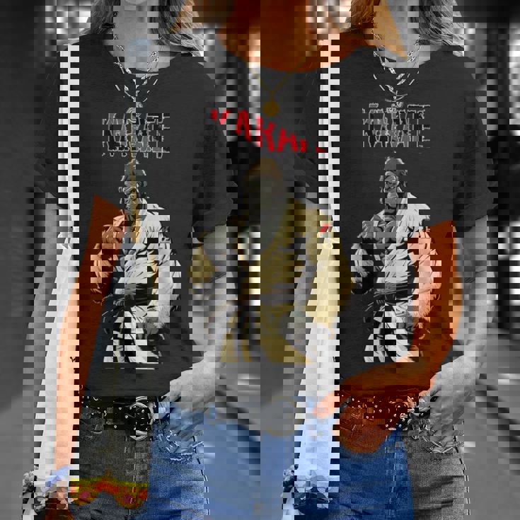 空手ゴリラ 空手ファイティングゴリラ Tシャツ 彼女への贈り物