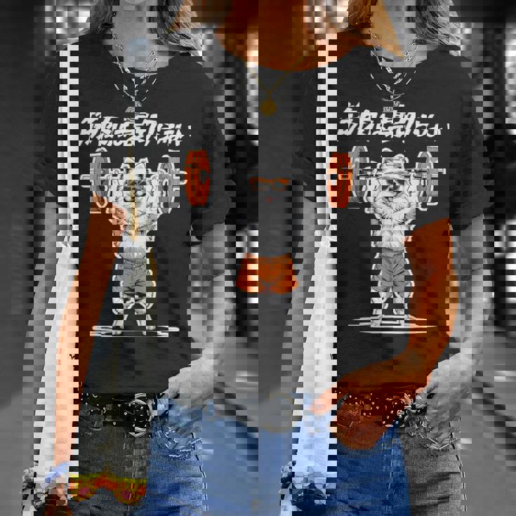 筋肉は裏切らない ポメラニアン グッズ 犬 おもしろ 面白い ネタ 筋トレ Tシャツ 彼女への贈り物