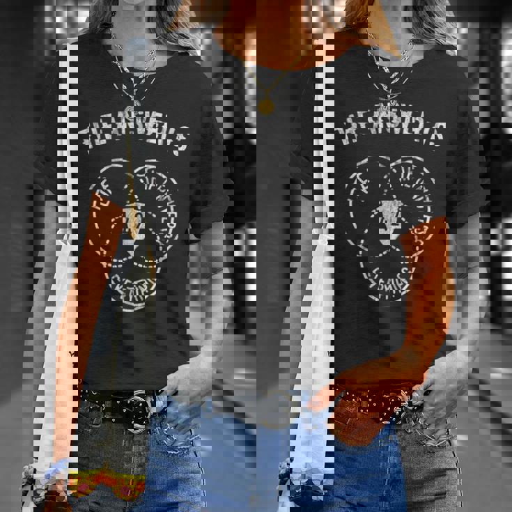 答えは42 ダグラス・アダムスのベン図 Tシャツ 彼女への贈り物