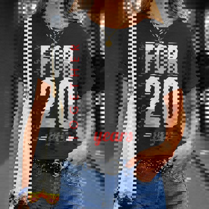 結婚20周年 結婚記念日 磁器 結婚記念日 Tシャツ 彼女への贈り物