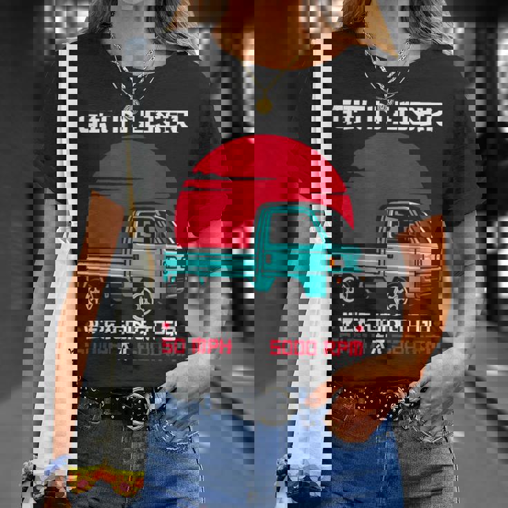 軽トラックジャパン ミニトラック Get In Loser 日本トラック Tシャツ 彼女への贈り物