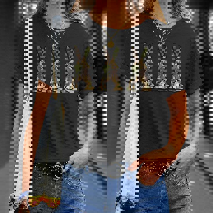 迷彩柄 ウサギ キュート イースターデー ウサギ 男性 女性 キッズ Tシャツ 彼女への贈り物