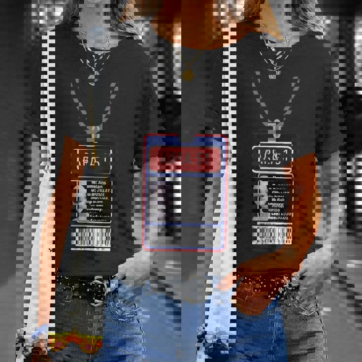 面白いfエリア 51 宇宙人 Idパス ハロウィンコスチューム Tシャツ 彼女への贈り物