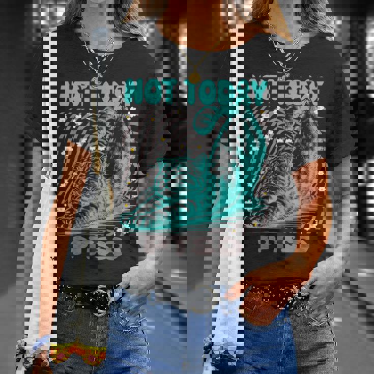 面白いptsd啓発リラックス猫は今日ではありません Tシャツ 彼女への贈り物