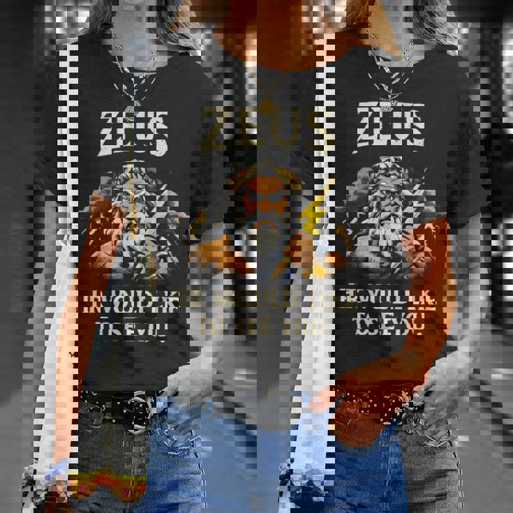 面白いゼウス・ミーム-古代ギリシャの神-ギリシャ神話 Tシャツ 彼女への贈り物