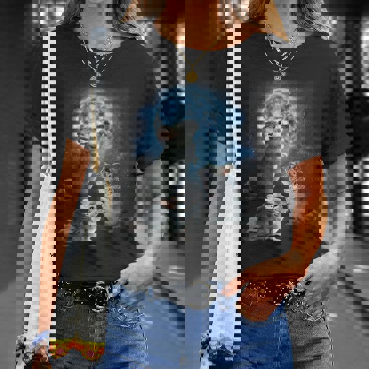 面白いチンチラシャツ 月に吠えるチンチラ Tシャツ 彼女への贈り物