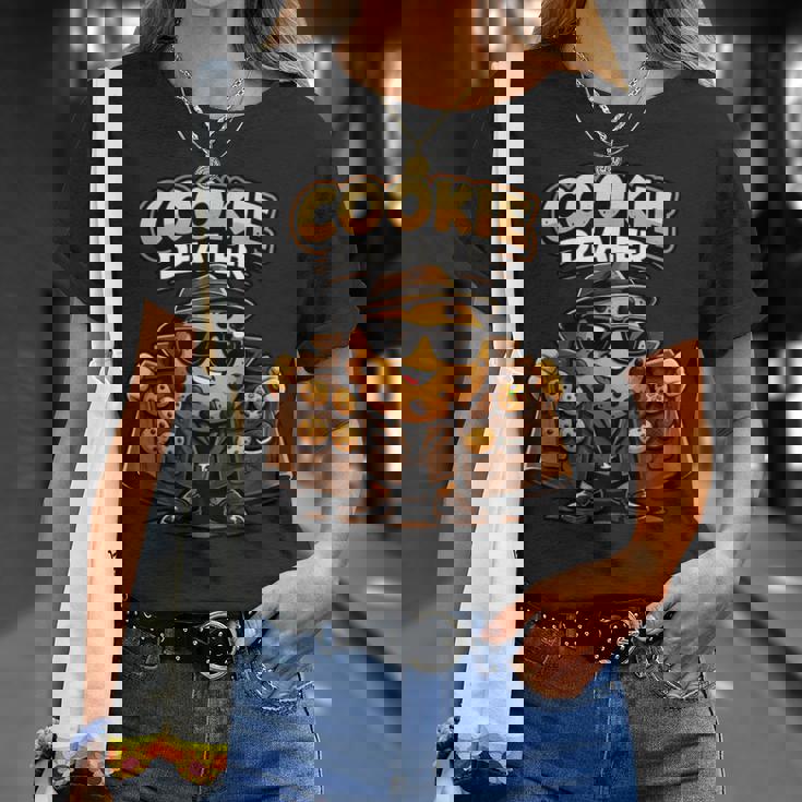 面白くて愛らしいクッキーディーラーかわいい漫画のパン屋 Tシャツ 彼女への贈り物