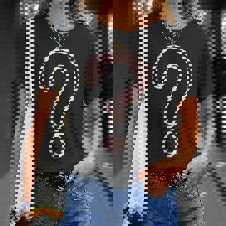 ？ はてなマーク クエスチョン マーク（疑問 謎 不思議）【変なデザイン屋さん】文字 面白い Tシャツ 彼女への贈り物