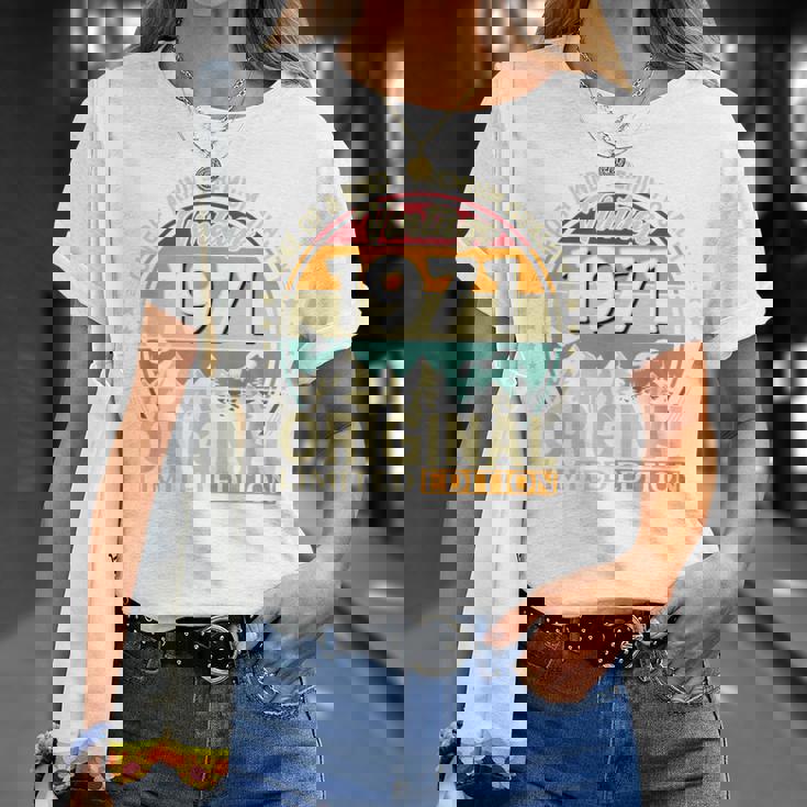 55歳 誕生日 男性女性intage 1971年1971年生まれ レトロデザインブランド Tシャツ 彼女への贈り物