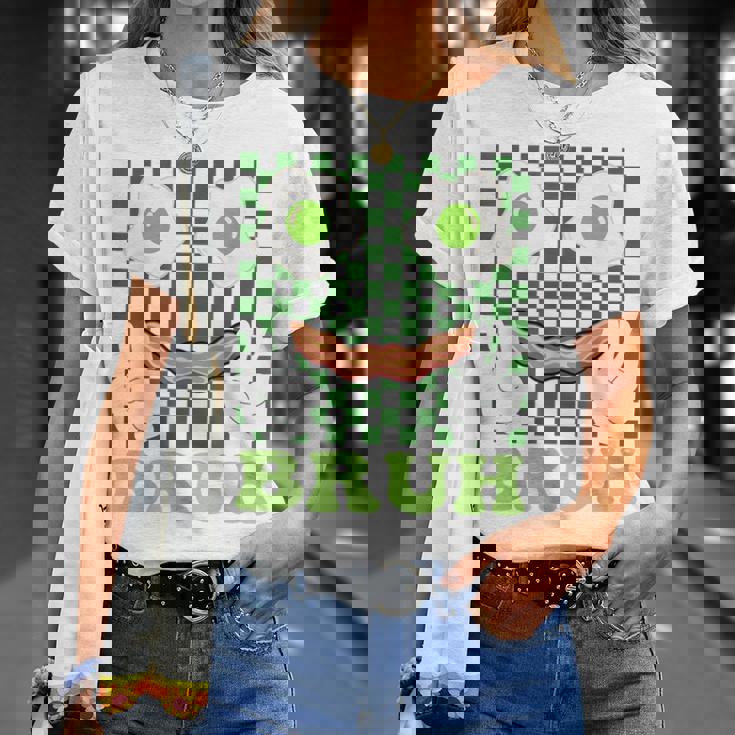 Bruh Green Face Eggs And Bacon Ham 朝食 聖パトリックズ Tシャツ 彼女への贈り物