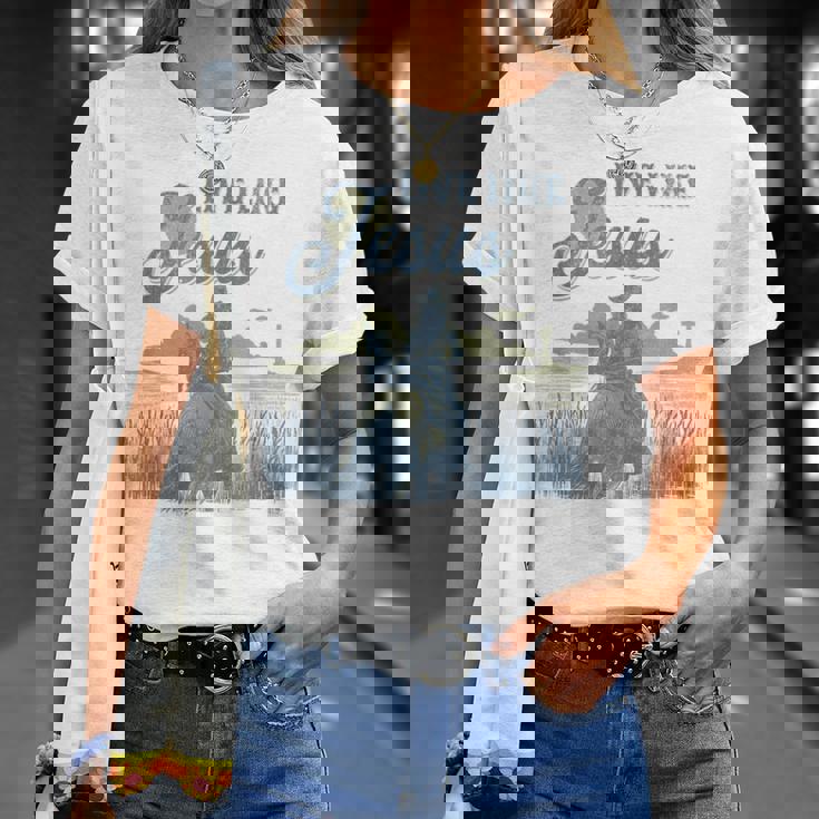 Cute Christian Cowgirl Live Like Jesus Western Faith Boho T-Shirt Gifts for Her