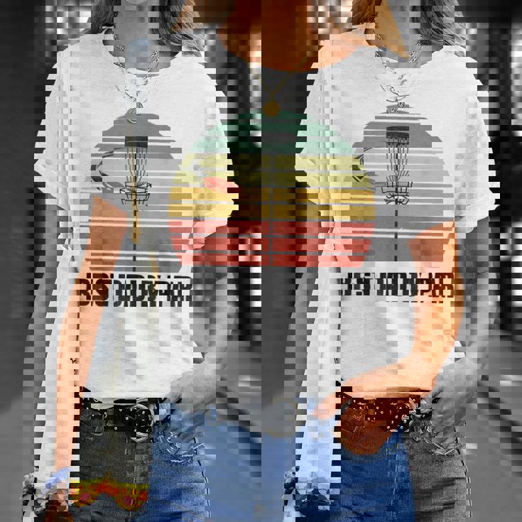 Disc Golf Shirts Men Best Dad By Par Flying Disc Golf T-Shirt Gifts for Her