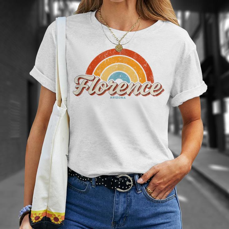 Florence Arizona Azintage Rainbow Rétro Années 70 T-Shirt Cadeaux pour elle