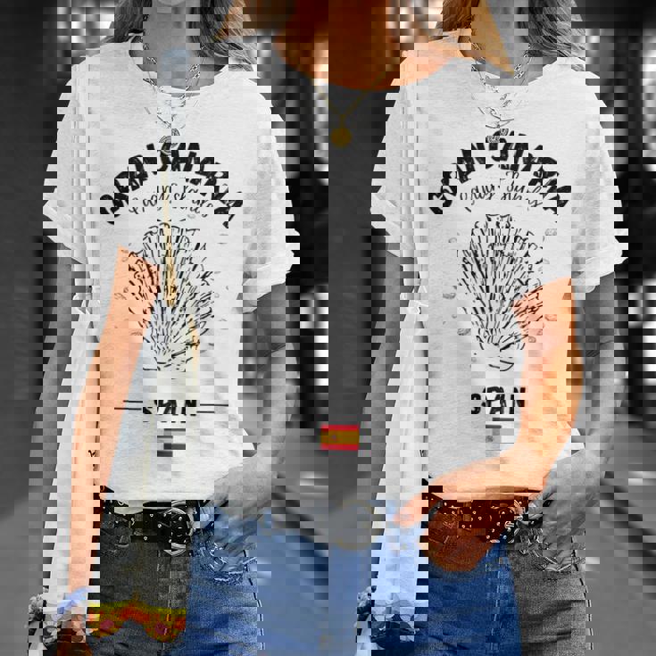 Gran Canariahell Bandera España Almeja España Islas Canarias Camiseta unisex Regalos para ella