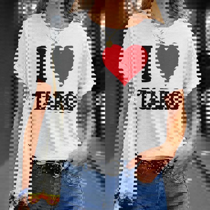 I Heart Taro 名 I Love パーソナライズ Tシャツ 彼女への贈り物