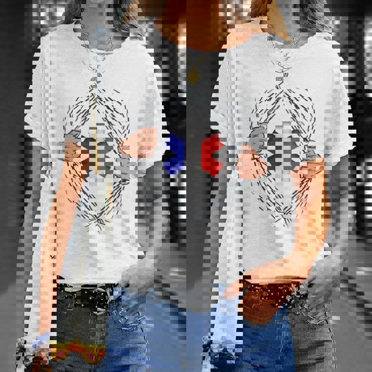 Humour Ambulancieruper-Héros Ambulance Drapeau Français T-Shirt Cadeaux pour elle