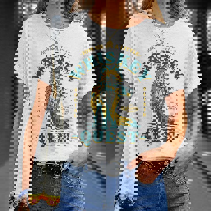 Join Me On A Whiskey Quest Cute Fox メンズ バーボンシャツ ギフト Tシャツ 彼女への贈り物