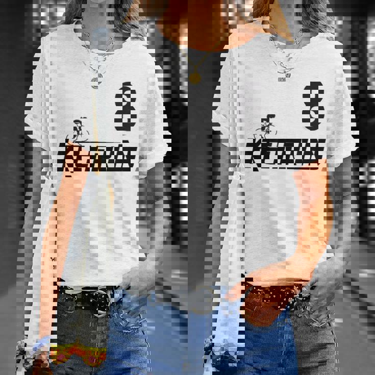 Keirin Pink Number 8 ピンクジャージ ナンバー8 レーシングリング Tシャツ 彼女への贈り物