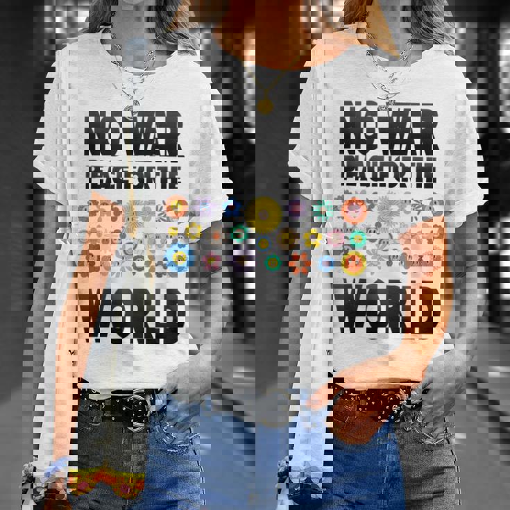 No Guerra Paz Antiguerra No Guerra In Mangas Camiseta unisex Regalos para ella