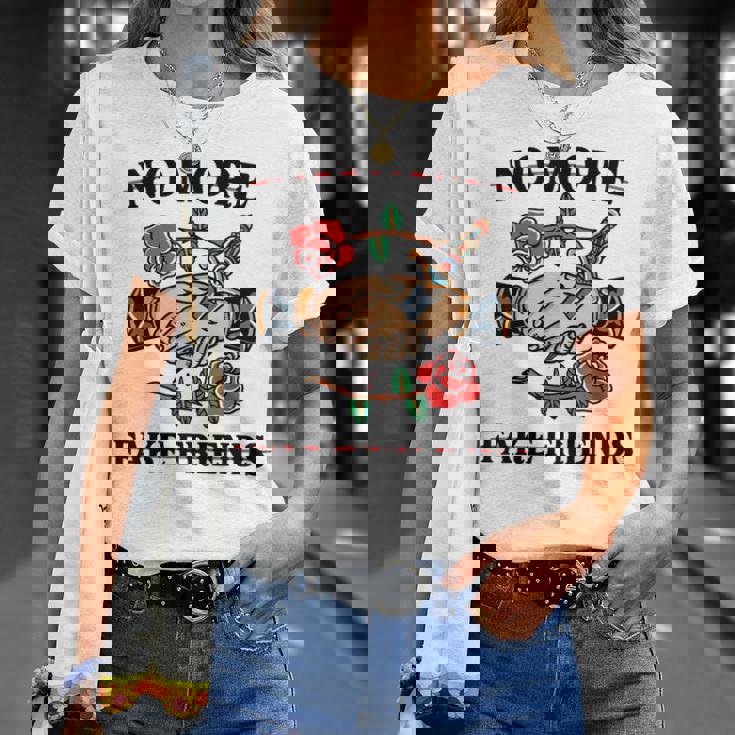 No More Fake Friends 伝統的なタトゥーインク オールドスクール エッジー Tシャツ 彼女への贈り物