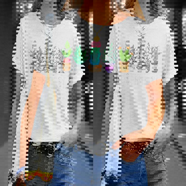 I Be Plantin'hit サボテン 多肉植物 面白い植物 ガーデン Tシャツ 彼女への贈り物