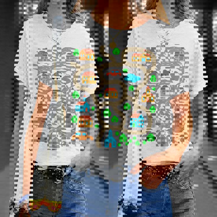 Play Cars On Dad's Back Mat Road Car Race Track Festa Del Papà Maglietta Regalos para ella