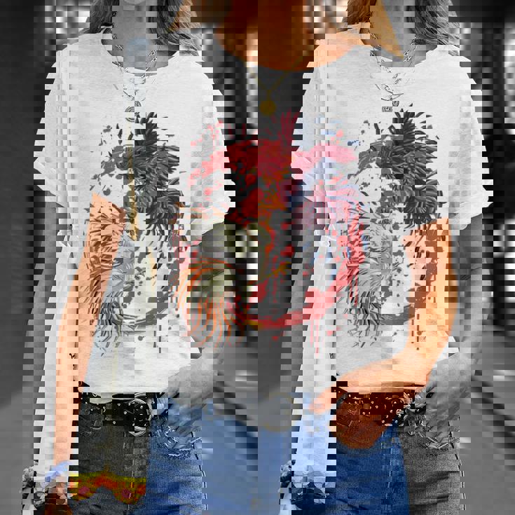 Rooster Cock Fight Chicken ノベルティ ファーマーズギフト Tシャツ 彼女への贈り物