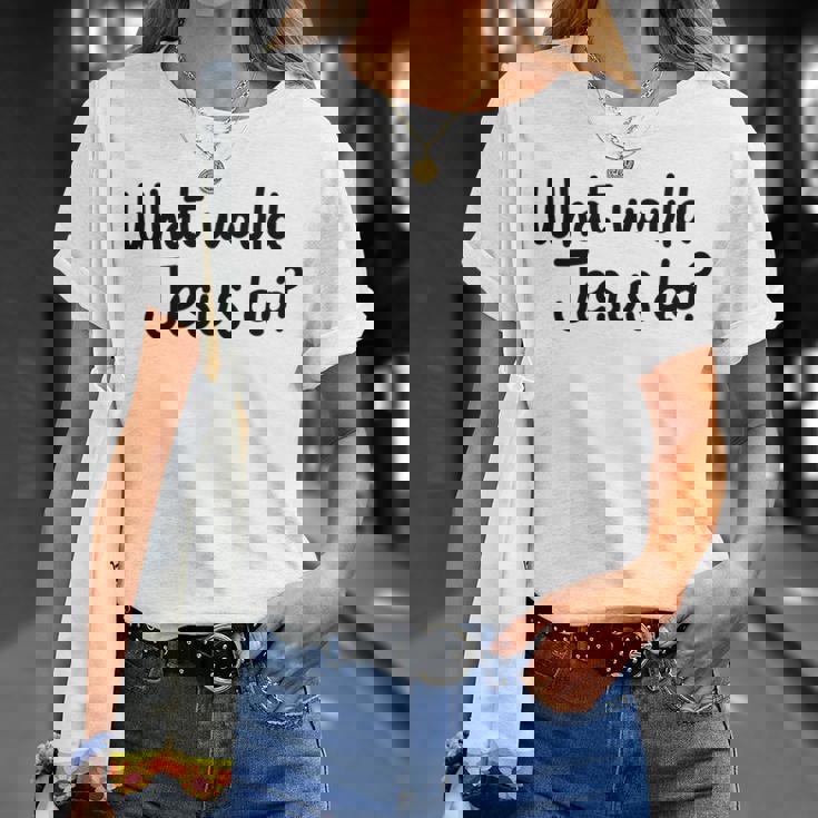 What Would Jesus Do 長袖tシャツ Tシャツ 彼女への贈り物