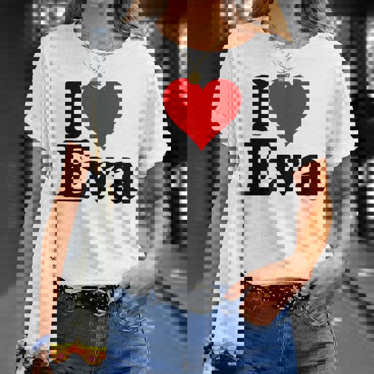 アイ・ラブ・ハート・エヴァ Tシャツ 彼女への贈り物